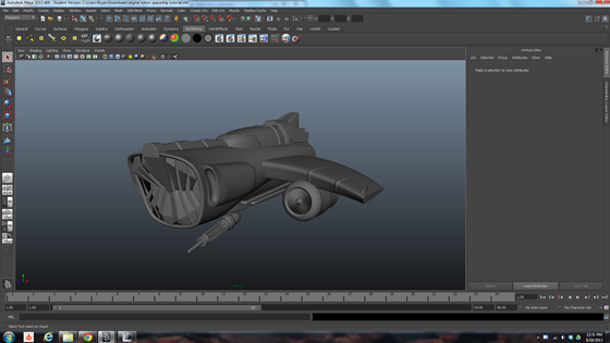 maya 2012-2013: spaceship